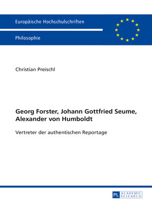 cover image of Georg Forster, Johann Gottfried Seume, Alexander von Humboldt